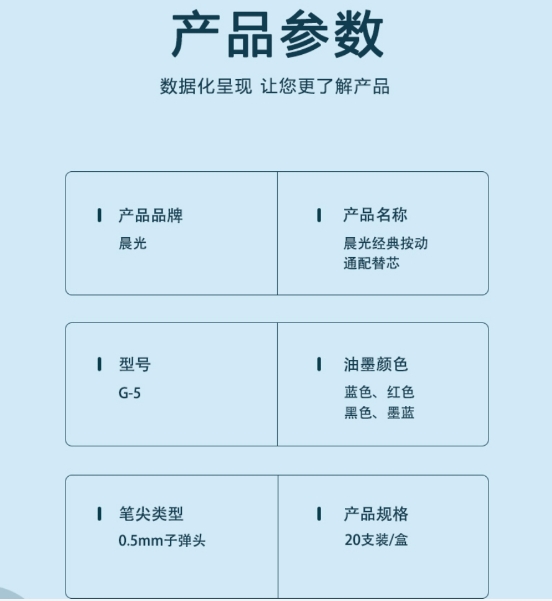 G-5 经典替芯 0.5mm子弹头 按动中性笔替芯 1.jpg